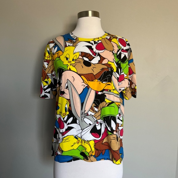 ZARA LOONEY TUNES © WARNER BROS. COTTON BUGS BUNNY CASUAL T-SHIRT TOP - Picture 3 of 9